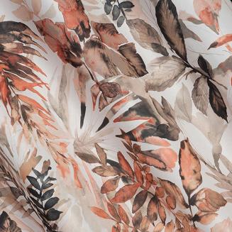 Zasłona gotowa na przelotkach ADELINE 140x250 Eurofirany biały/rudy