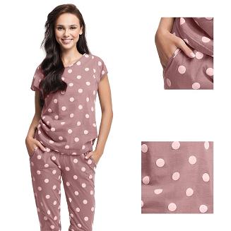 Piżama damska LUNA kod 496 cappuccino