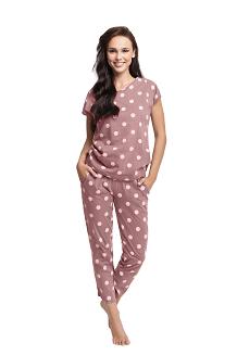 Piżama damska LUNA kod 496 cappuccino