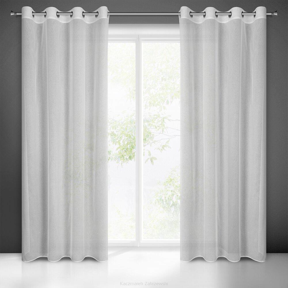 Zasłona gotowa na przelotkach KEJTI 140x250 Eurofirany biały