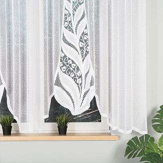 Firanka żakardowa gotowa na żabki MELANIA 400x160 biała