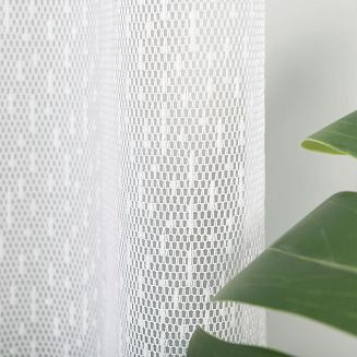 Firanka żakardowa gotowa na żabki MELANIA 400x160 biała