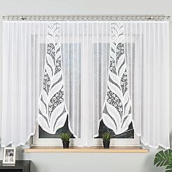 Firanka żakardowa gotowa na żabki MELANIA 400x160 biała