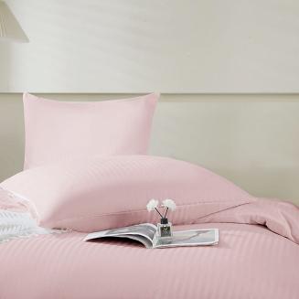 Komplet pościeli adamaszek satyna bawełniana 160x200 pudrowa