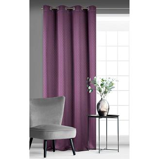 Zasłona gotowa na przelotkach RIVET 140x250 Eurofirany fioletowy