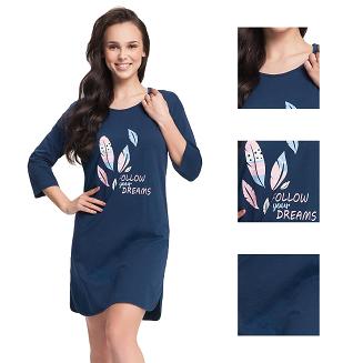 Koszula damska LUNA kod 12 oversize granatowa