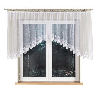 Firanka żakardowa gotowa na żabki ŻANETA 400x105 biała