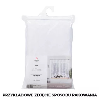 Firanka żakardowa gotowa na żabki ŻANETA 400x105 biała