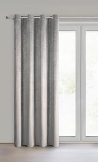 Zasłona gotowa na przelotkach BETHY 135x250 Eurofirany srebrny
