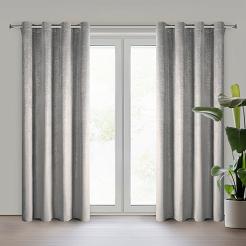 Zasłona gotowa na przelotkach BETHY 135x250 Eurofirany srebrny