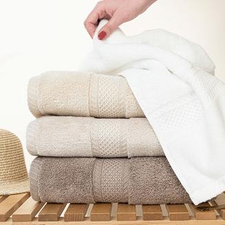 Ręcznik bawełniany RODOS 70x140 jasnobeżowy