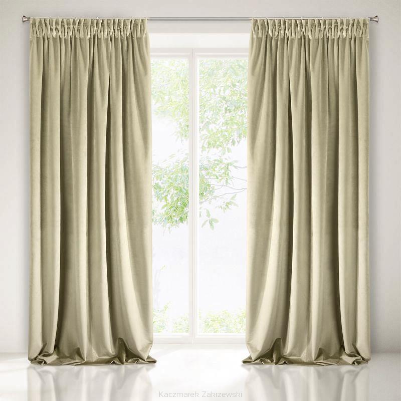 Zasłona gotowa na taśmie VILLA 140x270 Eurofirany beżowy