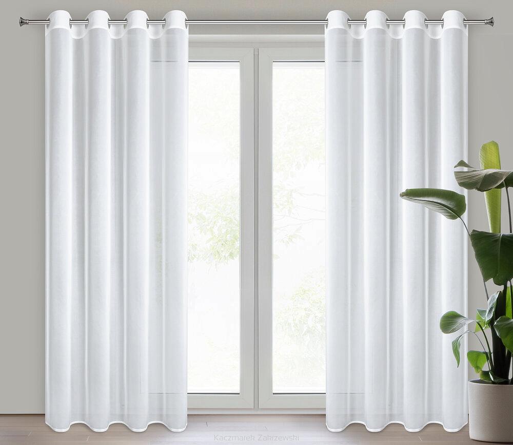 Firana gotowa na przelotkach TINA Eurofirany biały