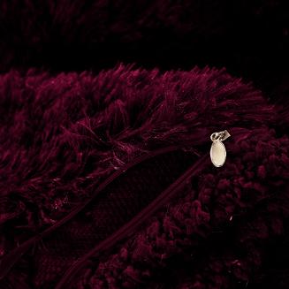 Pościel włochacz FluffySoft 160x200 o strukturze miękkiego futra bordowa