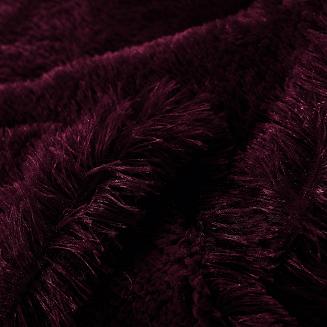 Pościel włochacz FluffySoft 160x200 o strukturze miękkiego futra bordowa