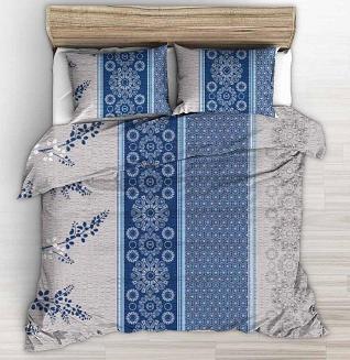 Poszewka z kory 40x40 wzór granatowe szare pionowe pasy