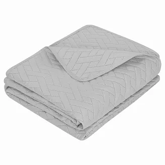 Narzuta dekoracyjna DASH 240x260 pikowana szara