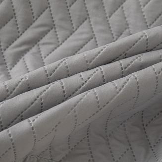 Narzuta dekoracyjna DASH 240x260 pikowana szara