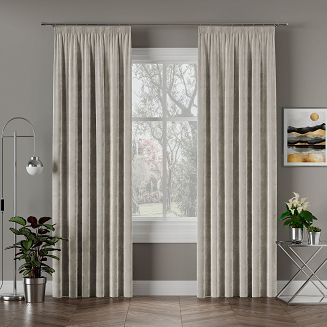 Zasłona gotowa na taśmie VELVI 140x240 pastelowy szary