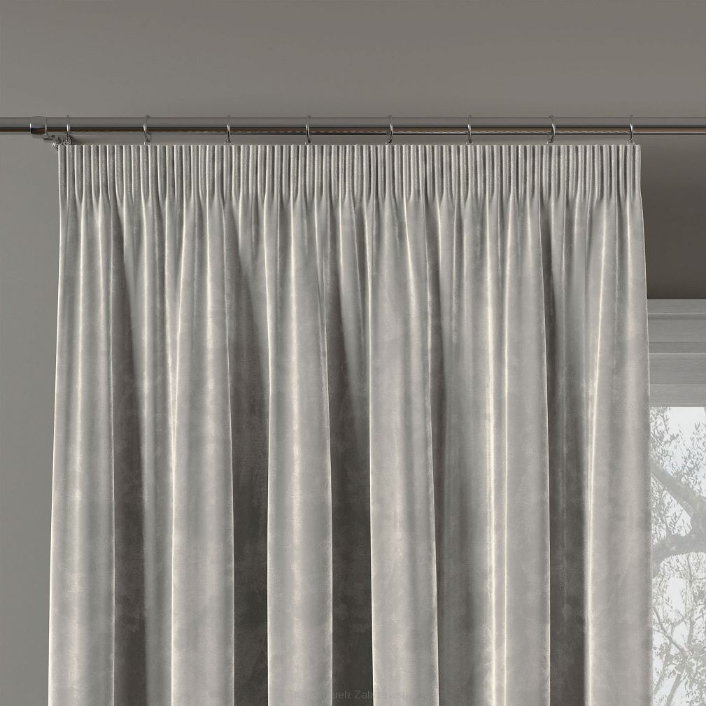 Zasłona gotowa na taśmie VELVI 140x240 pastelowy szary
