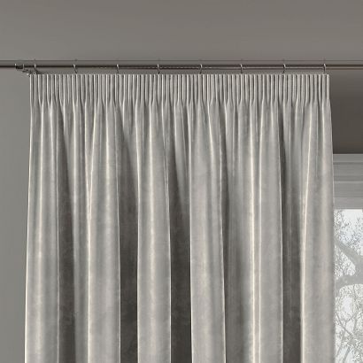 Zasłona gotowa na taśmie VELVI 140x240 pastelowy szary