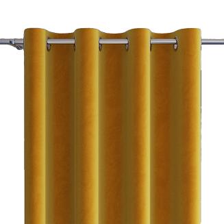 Zasłona gotowa na przelotkach VELVI 140x260 szafranowa