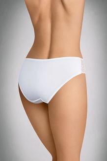 Figi damskie laserwo cięte z koronką Lucinda białe