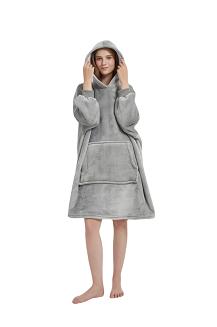 Kocobluza z kapturem Sherpa HOODIE szara