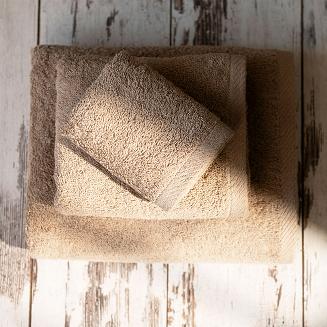 Ręcznik bawełniany gładki HARRY 50x90 ciemnobeżowy