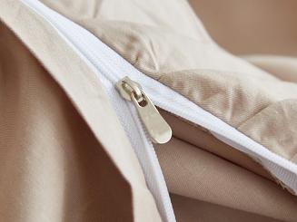 Pościel satyna bawełniana 160x200 Ruffy Premium beżowa z falbanką