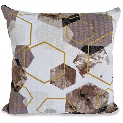 Poszewka z kory 40x40 beżowa brązowa biała geometria
