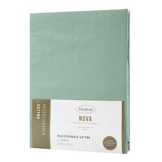 Prześcieradło satynowe z gumką NOVA3 140x200 Eurofirany miętowy