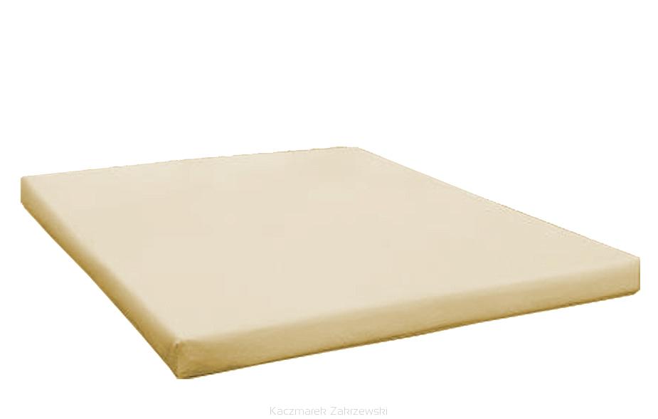 Prześcieradło jersey z gumką 140x200 jasny beżowy na bialym tle