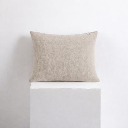 Poszewka bawełniana muślinowa 40x60 ciemnobeżowa