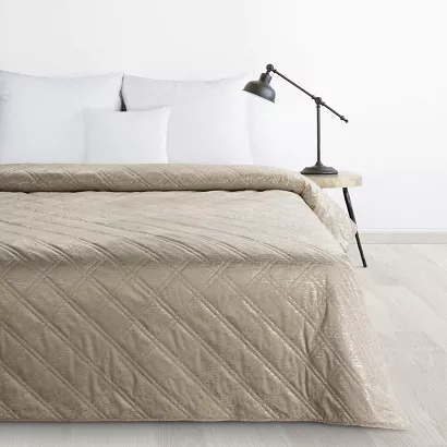 Narzuta dekoracyjna LUIZ 170x210 DESIGN 91 Eurofirany beżowa wzór karo