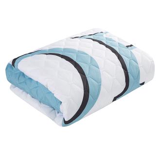 Narzuta dekoracyjna DENNI 170x210 biały/turkusowy/czarny