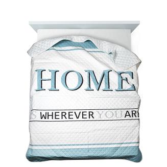 Narzuta dekoracyjna DENNI 170x210 biały/turkusowy/czarny