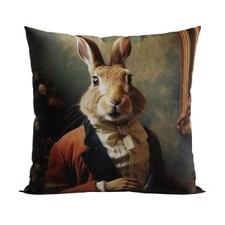 Poszewka dekoracyjna KRÓLIK ERYK 40x40 welwetowa wielokolorowa