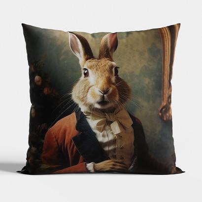 Poszewka dekoracyjna KRÓLIK ERYK 40x40 welwetowa wielokolorowa