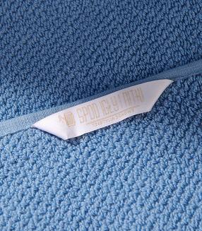 Ręcznik bawełniany o ryżowej strukturze Loren 30x30 niebieski