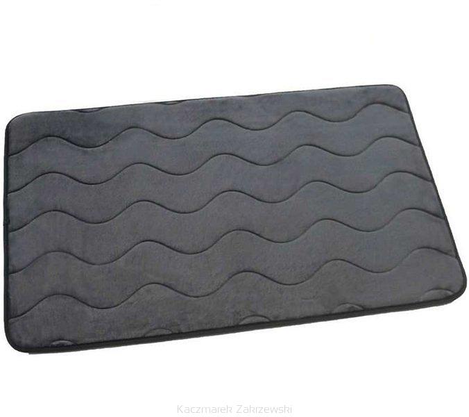 Dywanik łazienkowy SUMBA 45x75 Euromat ciemnoszary fale