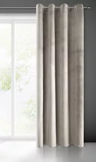 Zasłona gotowa na przelotkach VELVET2 140x250 Eurofirany beżowy