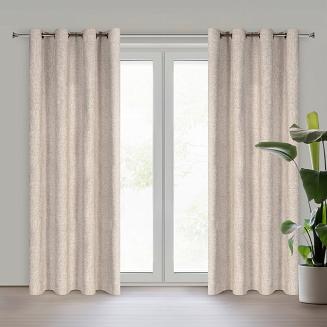 Zasłona gotowa na przelotkach ADELINA 140x250 Eurofirany beżowy