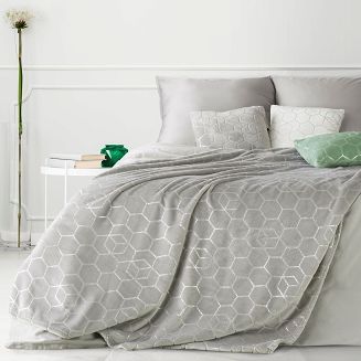 Koc narzuta VANESA 70x160 Design91 popielaty/srebrny