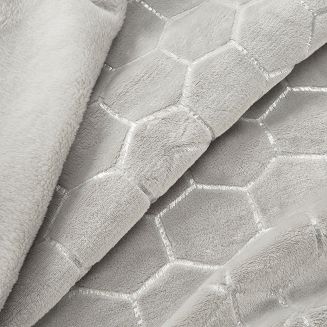 Koc narzuta VANESA 70x160 Design91 popielaty/srebrny