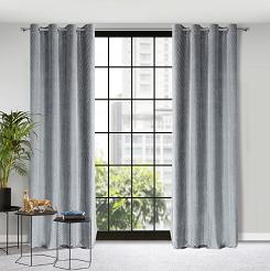 Zasłona gotowa na przelotkach LUSSI 140x250 Eurofirany stalowy