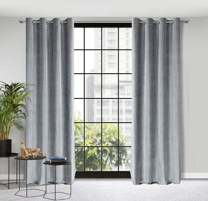 Zasłona gotowa na przelotkach LUSSI 140x250 Eurofirany stalowa