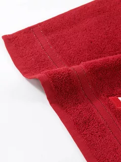 Świąteczny ręcznik bawełniany CANDYCANE 50x90 bordowy z haftem laski cukrowej