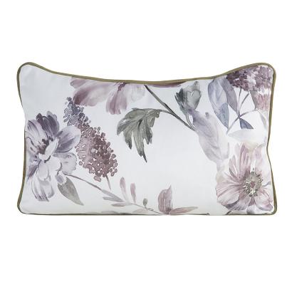 Poszewka dekoracyjna z wypełnieniem ROSALIA 45x30 Eurofirany biała z motywem roślinnym