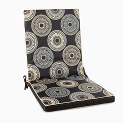 Poduszka na krzesło GARDEN 42x92x4 Eurofirany czarny